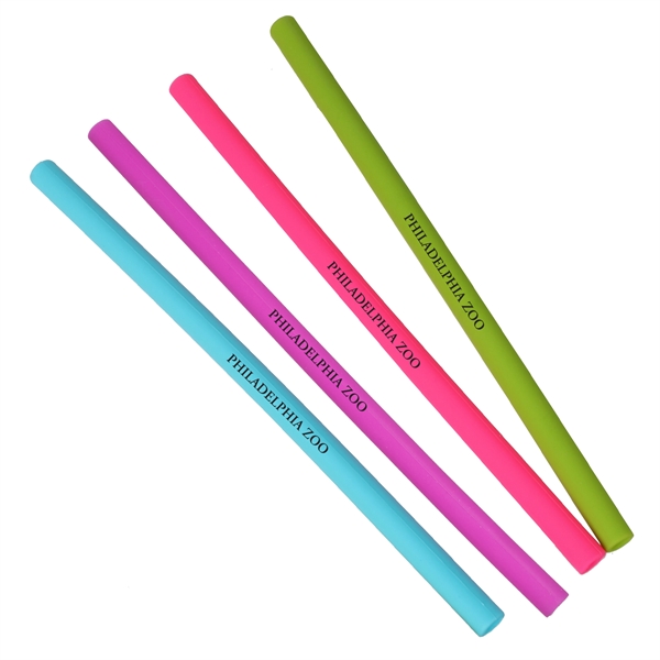 MOQ 100pcs Reusable Silicone Drinking Straws