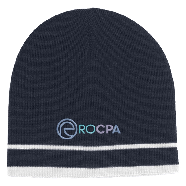 Knit Beanie With Double Stripe - Knit Beanie With Double Stripe - Image 4 of 10