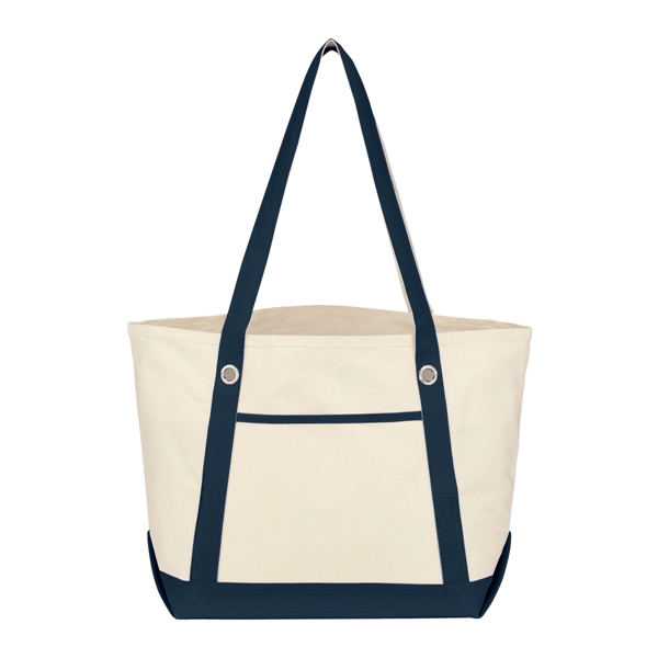 Medium Cotton Canvas Sailing Tote Bag - Medium Cotton Canvas Sailing Tote Bag - Image 22 of 35