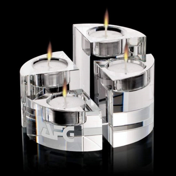 Saks Candleholders - Optical Set of 4 - Saks Candleholders - Optical Set of 4 - Image 0 of 0