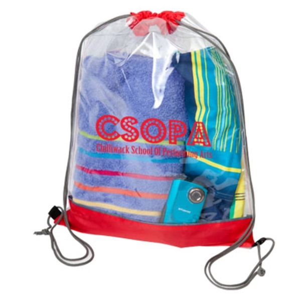 Transparent Drawstring Bag - Transparent Drawstring Bag - Image 3 of 3