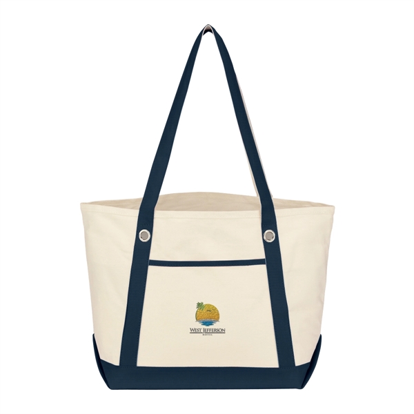 Medium Cotton Canvas Sailing Tote Bag - Medium Cotton Canvas Sailing Tote Bag - Image 19 of 35