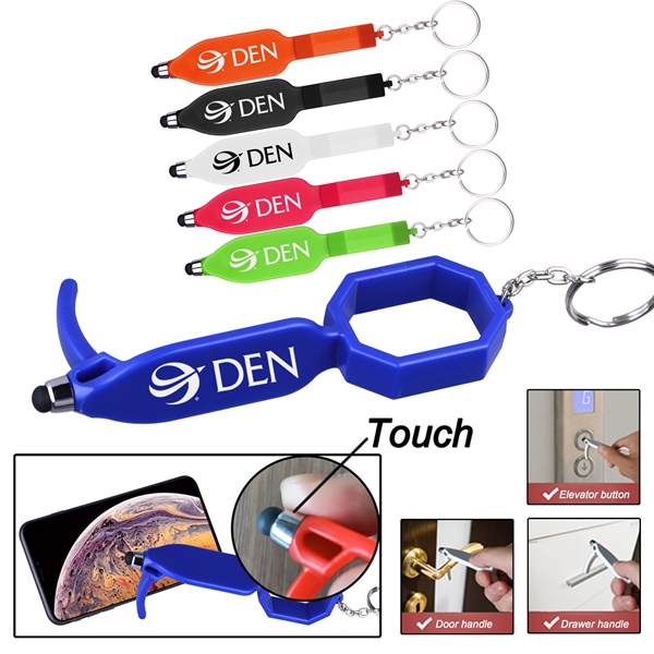 PPE Door Opener Closer No-Touch Stylus w/ Key Chain - PPE Door Opener Closer No-Touch Stylus w/ Key Chain - Image 0 of 6
