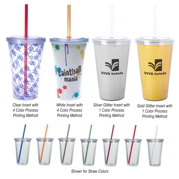 Simple Green Solutions - Customizable Paper Insert Acrylic Double Wall Cup  for Cold Drinks, Clear Re…See more Simple Green Solutions - Customizable