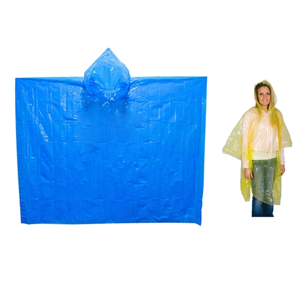 Emergency Disposable PE Rain Poncho - Emergency Disposable PE Rain Poncho - Image 0 of 0