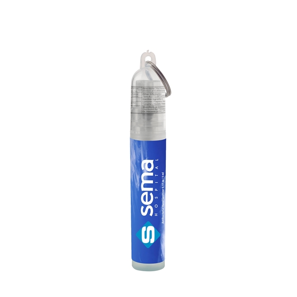 Custom Mini Antibacterial Hand Sanitizer Pocket Spray w/ Key Chain