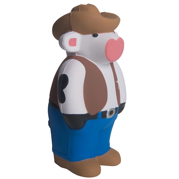 Custom Cowboy Cow-Shaped Stress Reliever
