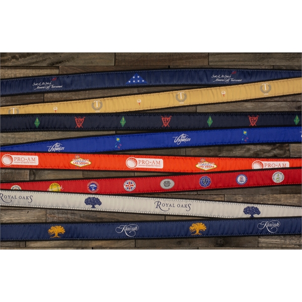 Custom Logo Ribbon Belts - Custom Logo Ribbon Belts - Image 1 of 2