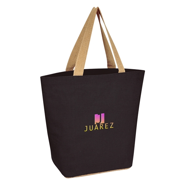 Marketplace Jute Tote Bag - Marketplace Jute Tote Bag - Image 11 of 21