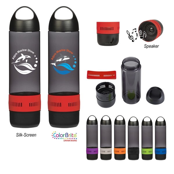 16 Oz. Tritan Rumble Bottle With Speaker