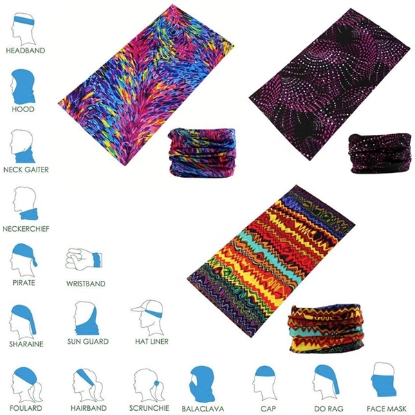Face mask Reusable Bandana w/ Full-color Neck Gaiter - Face mask Reusable Bandana w/ Full-color Neck Gaiter - Image 4 of 5