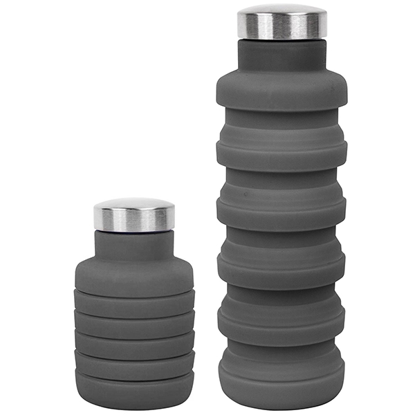 17 oz Collapsible Silicon Water Bottle - 17 oz Collapsible Silicon Water Bottle - Image 6 of 17