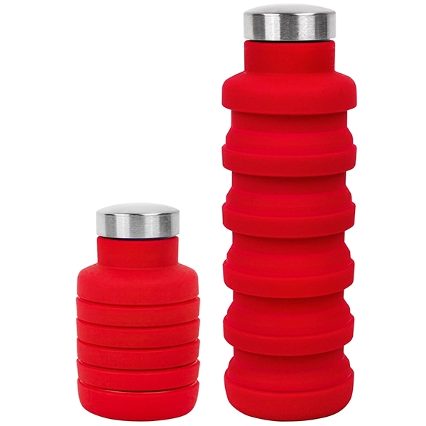 17 oz Collapsible Silicon Water Bottle - 17 oz Collapsible Silicon Water Bottle - Image 17 of 17