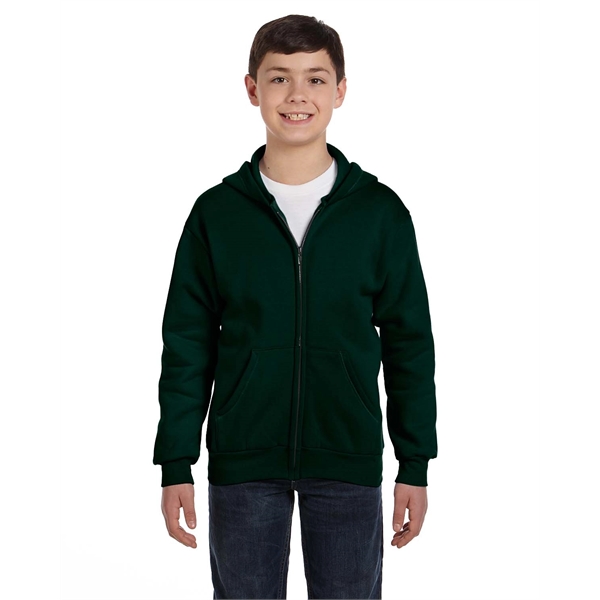 Hanes Youth EcoSmart® Full-Zip Hooded Sweatshirt - Hanes Youth EcoSmart® Full-Zip Hooded Sweatshirt - Image 21 of 55