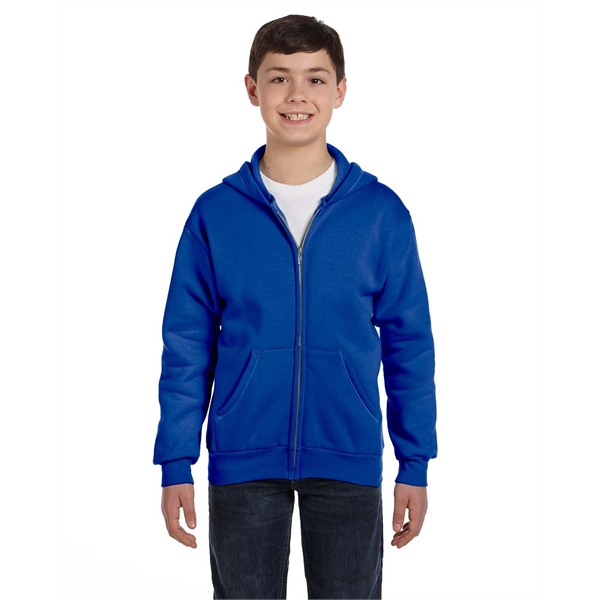 Hanes Youth EcoSmart® Full-Zip Hooded Sweatshirt - Hanes Youth EcoSmart® Full-Zip Hooded Sweatshirt - Image 23 of 55