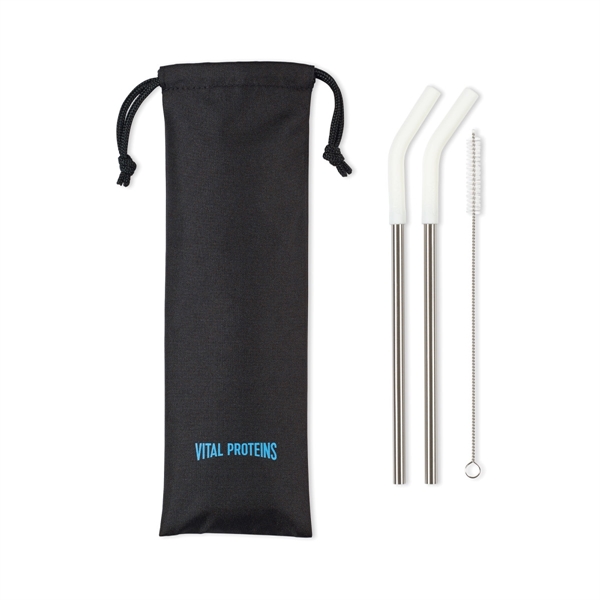 Aviana™ Poppy 2-Pack Stainless Straw Set - Aviana™ Poppy 2-Pack Stainless Straw Set - Image 3 of 3