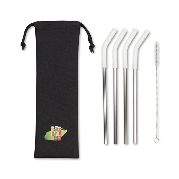 Aviana™ Poppy 4-Pack Stainless Straw Set - Aviana™ Poppy 4-Pack Stainless Straw Set - Image 3 of 3