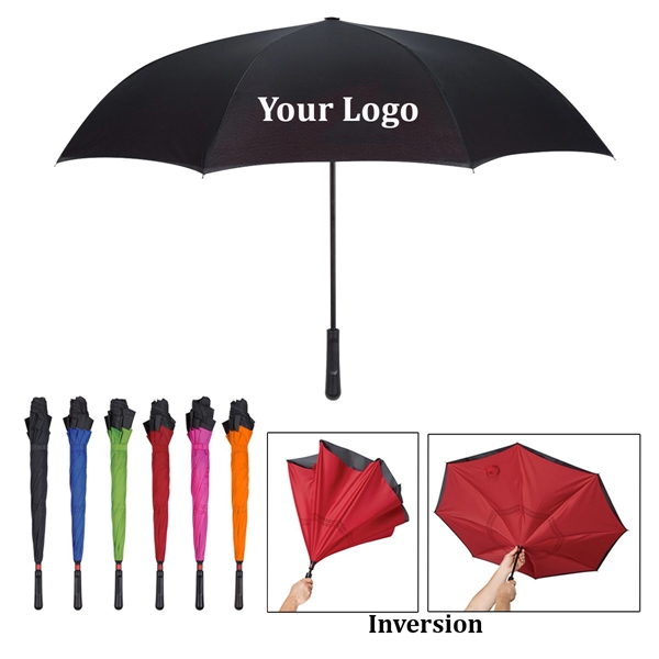 48" Contrasting Inversion Umbrella - 48" Contrasting Inversion Umbrella - Image 0 of 15