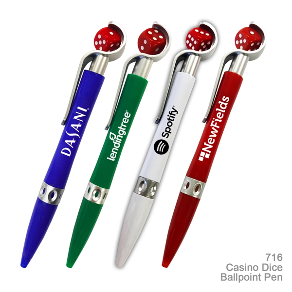 Popular Casino Dice Ballpoint Custom Pens - Popular Casino Dice Ballpoint Custom Pens - Image 0 of 9