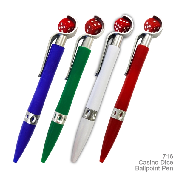 Popular Casino Dice Ballpoint Custom Pens - Popular Casino Dice Ballpoint Custom Pens - Image 1 of 9