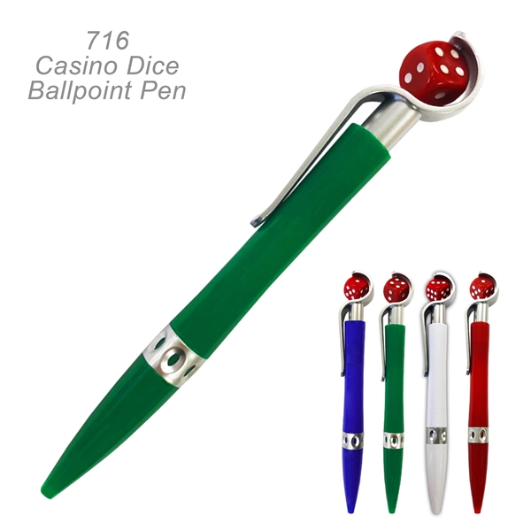 Popular Casino Dice Ballpoint Custom Pens - Popular Casino Dice Ballpoint Custom Pens - Image 4 of 9