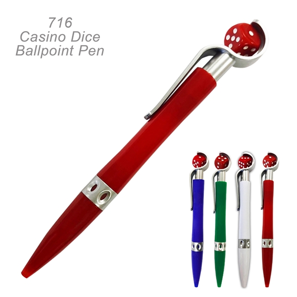 Popular Casino Dice Ballpoint Custom Pens - Popular Casino Dice Ballpoint Custom Pens - Image 6 of 9