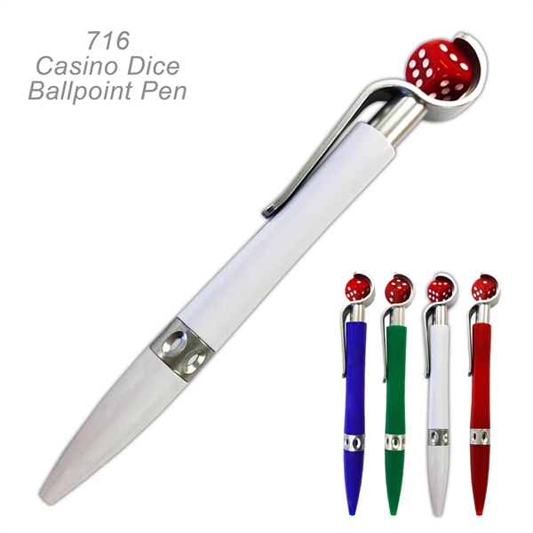 Popular Casino Dice Ballpoint Custom Pens - Popular Casino Dice Ballpoint Custom Pens - Image 8 of 9
