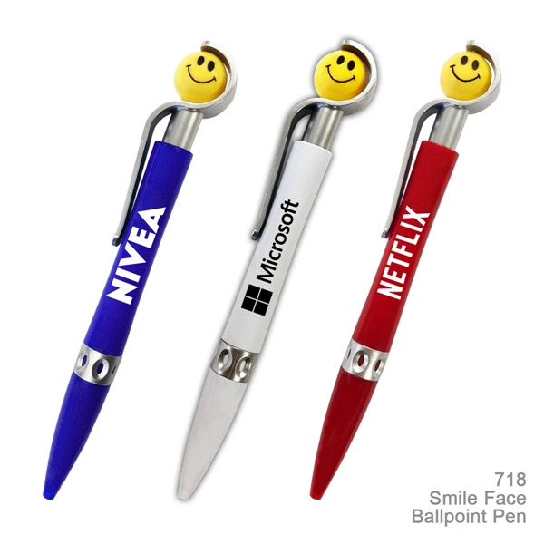 Popular Smile Face Novelty Ballpoint Custom Pens - Popular Smile Face Novelty Ballpoint Custom Pens - Image 0 of 7