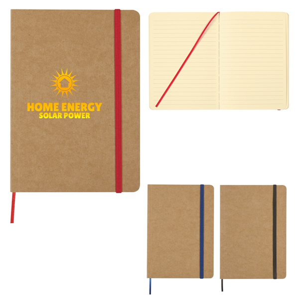 5" x 7" Eco-Inspired Strap Notebook - 5" x 7" Eco-Inspired Strap Notebook - Image 0 of 10