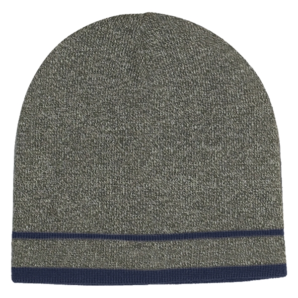 Knit Beanie With Double Stripe - Knit Beanie With Double Stripe - Image 8 of 10
