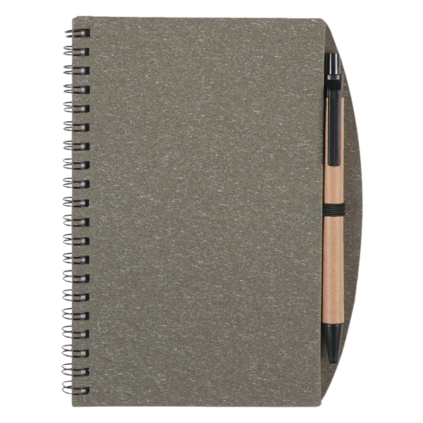 5" x 7" Eco-Inspired Spiral Notebook & Pen - 5" x 7" Eco-Inspired Spiral Notebook & Pen - Image 2 of 6