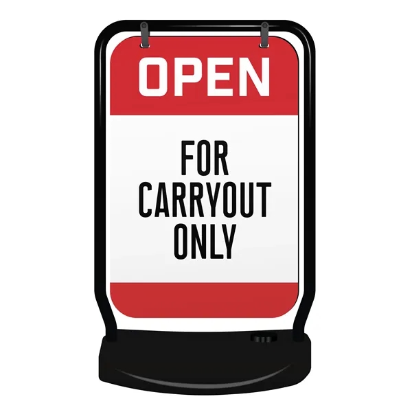Stock Swing Sign - Double Sided Kit (Open For Carryout Only) - Stock Swing Sign - Double Sided Kit (Open For Carryout Only) - Image 0 of 0