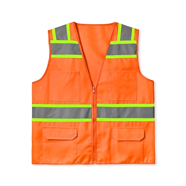 Max Apparel® Hi Vis 6 Pocket Orange Safety Vest - Max Apparel® Hi Vis 6 Pocket Orange Safety Vest - Image 0 of 1