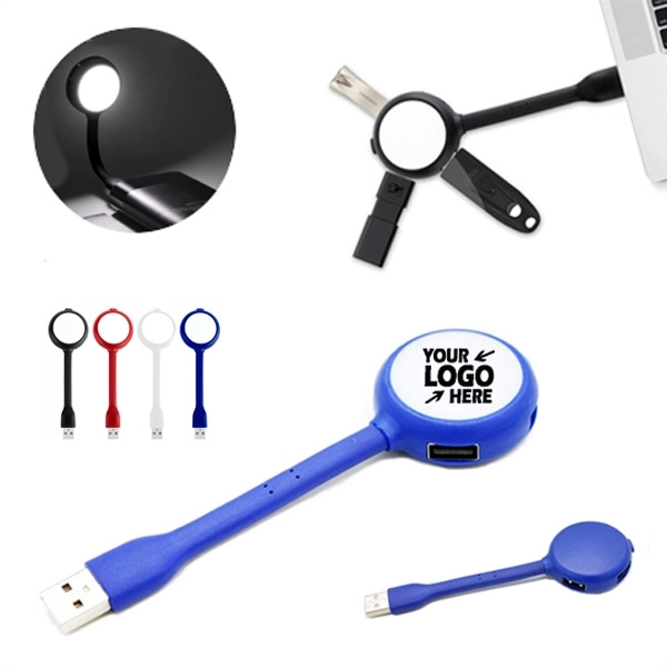 Four Port USB Hub with Book Light - Four Port USB Hub with Book Light - Image 0 of 0