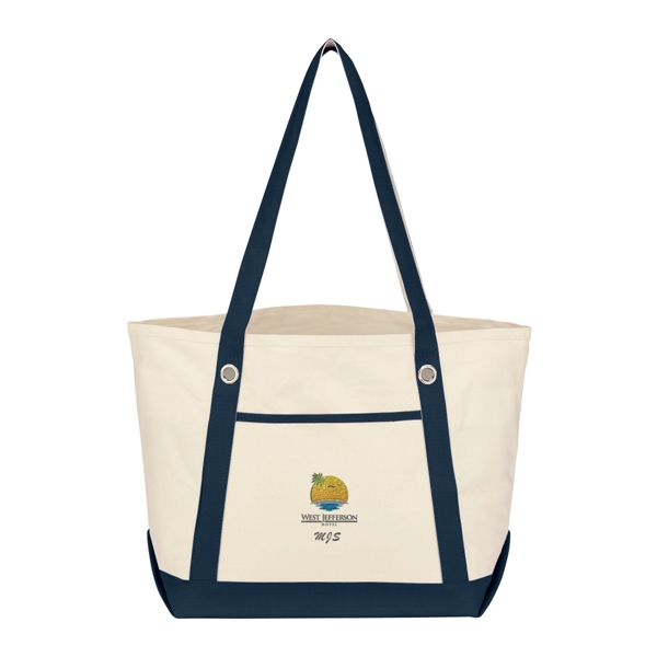 Medium Cotton Canvas Sailing Tote Bag - Medium Cotton Canvas Sailing Tote Bag - Image 18 of 35