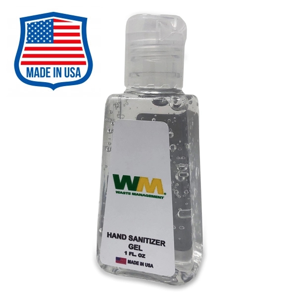 Hand Sanitizer, 61% Gel, 1 oz Bottle with Custom Label - Hand Sanitizer, 61% Gel, 1 oz Bottle with Custom Label - Image 0 of 1