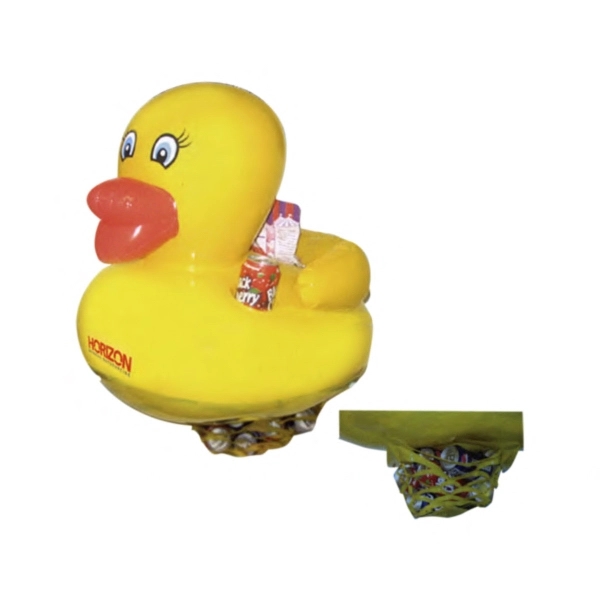 inflatable rubber duck with santa hat