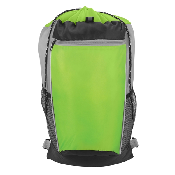 Tri-Color Drawstring Backpack - Tri-Color Drawstring Backpack - Image 13 of 17