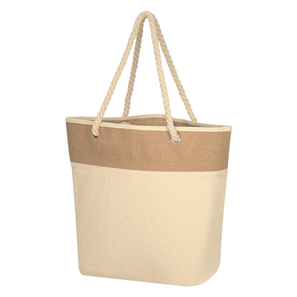 Burlap Rope Tote Bag - Burlap Rope Tote Bag - Image 5 of 5