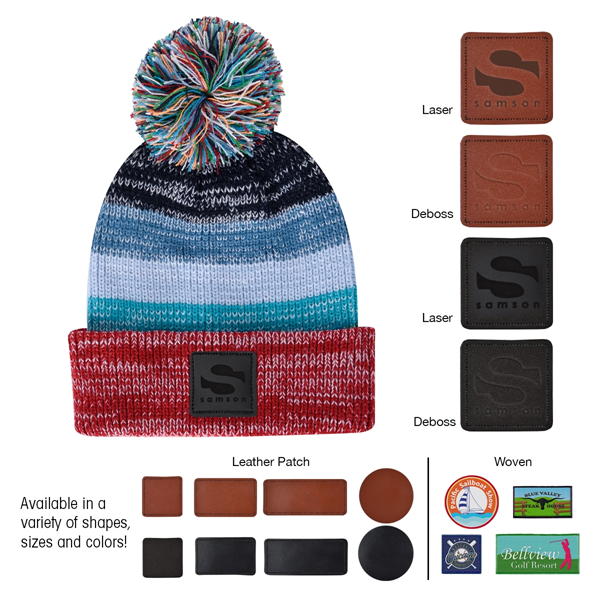 Aura Pom Beanie With Cuff - Aura Pom Beanie With Cuff - Image 3 of 4