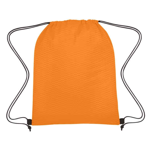 Wave Design Non-Woven Drawstring Bag - Wave Design Non-Woven Drawstring Bag - Image 22 of 24