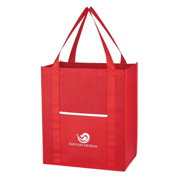 Non-Woven Wave Shopper Tote Bag - Non-Woven Wave Shopper Tote Bag - Image 12 of 21