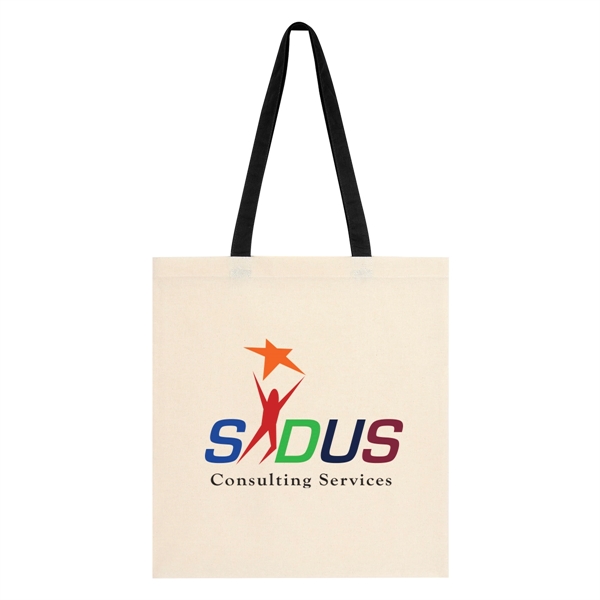 Custom Penny Wise Cotton Canvas Tote Bag