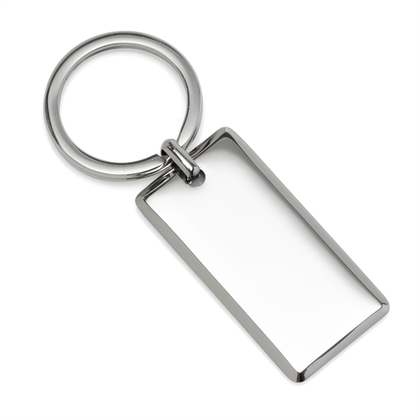 Rectangle Engravable Stainless Steel Key Chain - Rectangle Engravable Stainless Steel Key Chain - Image 1 of 4