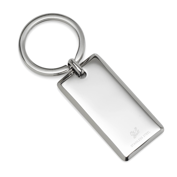 Rectangle Engravable Stainless Steel Key Chain - Rectangle Engravable Stainless Steel Key Chain - Image 2 of 4