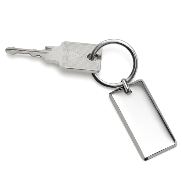 Rectangle Engravable Stainless Steel Key Chain - Rectangle Engravable Stainless Steel Key Chain - Image 3 of 4