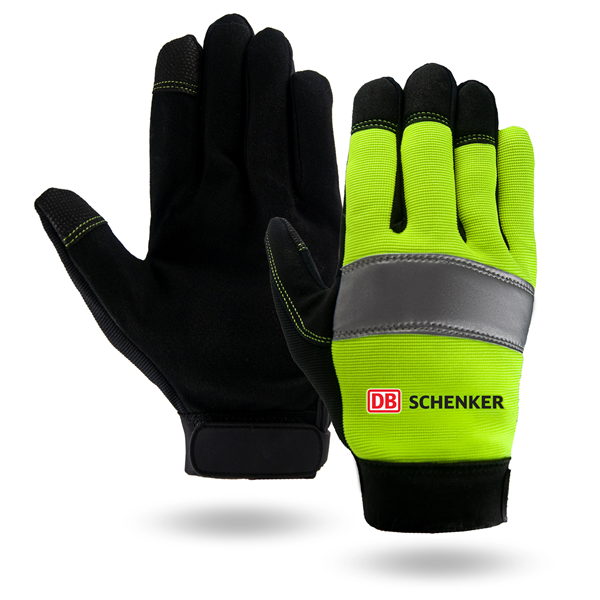 Hi-Viz Touchscreen Mechanics Gloves - Hi-Viz Touchscreen Mechanics Gloves - Image 0 of 7