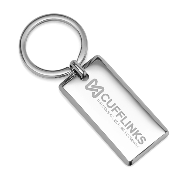 Rectangle Engravable Stainless Steel Key Chain - Rectangle Engravable Stainless Steel Key Chain - Image 0 of 4