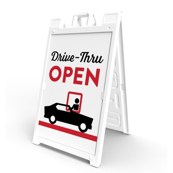 Signicade® Sign Kit (2 Signs) - Drive Thru Open - Signicade® Sign Kit (2 Signs) - Drive Thru Open - Image 0 of 0