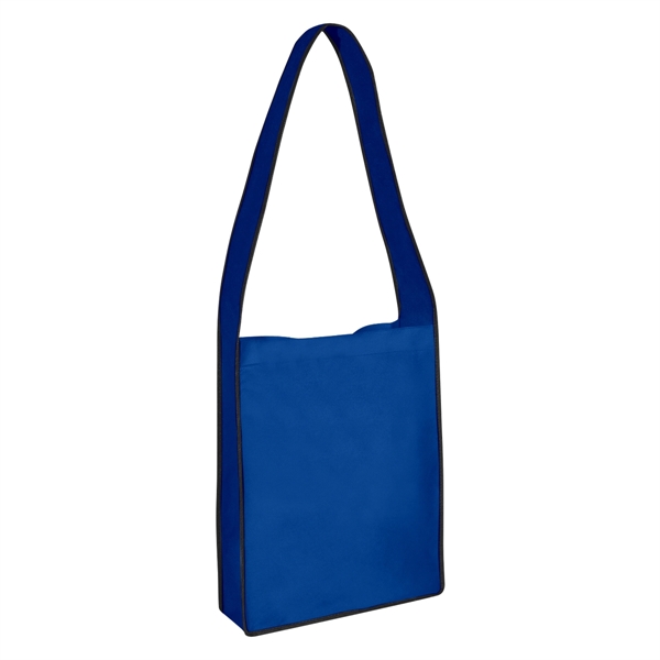 Non-Woven Messenger Tote Bag With Hook And Loop Closure - Non-Woven Messenger Tote Bag With Hook And Loop Closure - Image 6 of 6